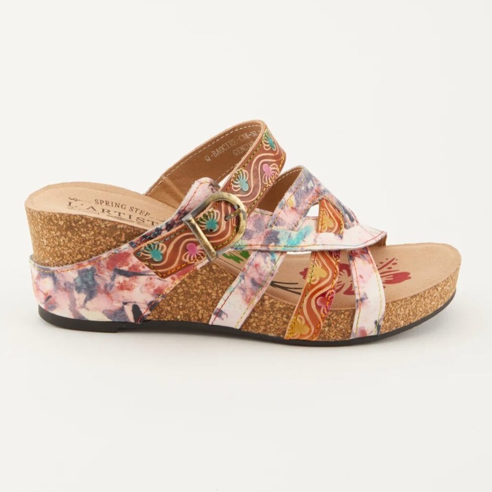 SPRING STEP L'ARTISTE BAOCIRE SLIDE SANDALS Size 8 Red